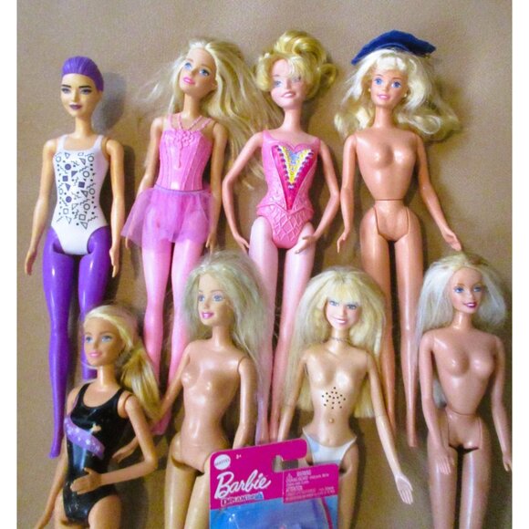 Lot Of 8 Mattel Barbie Dolls & Accessories Including Dreamtopia Fairy Set Variou - Picture 1 of 4